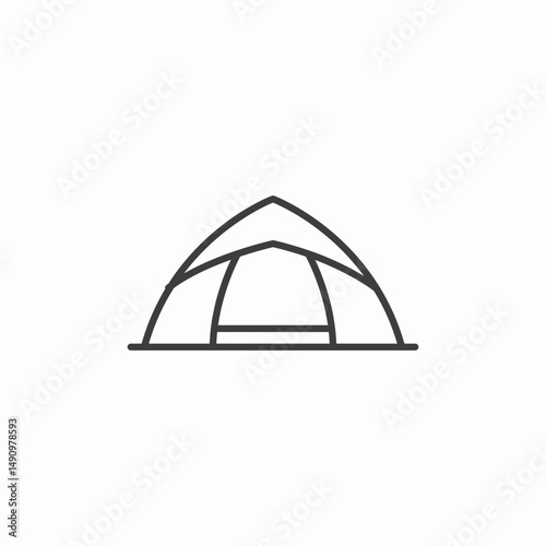 camping tent icon sign vector