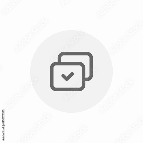 checked confirmed documents icon sign vector