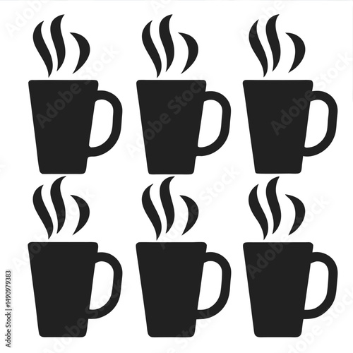 Modern Hot Chocolate Vector Icons for UI