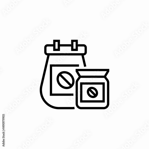 coffee sacks icon sign vector