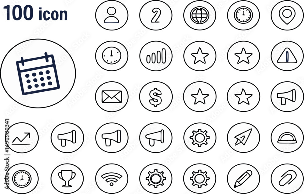 Fototapeta premium set of icons for web