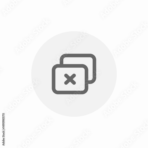declined files document icon sign vector