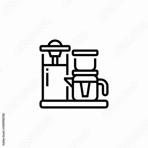 drip coffee maker icon sign vector