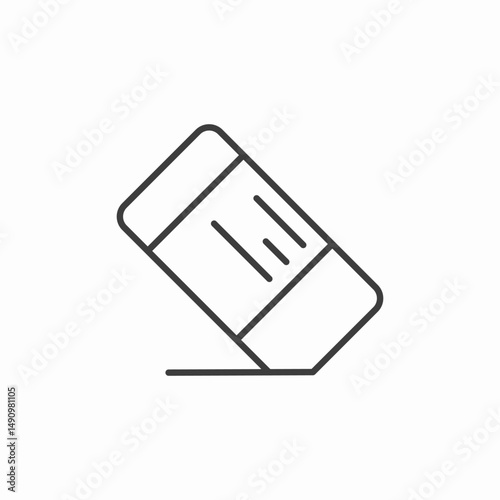 eraser tool remove edit icon sign vector