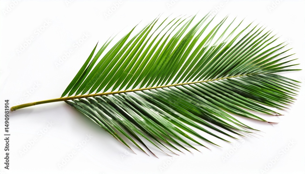 Obraz premium palm leaf isolated on white background