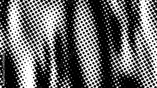 Halftone Background Black And White Circles Pattern Animation