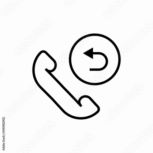Phone call support service icon vector sign