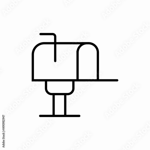 Mailbox post office letter icon vector sign