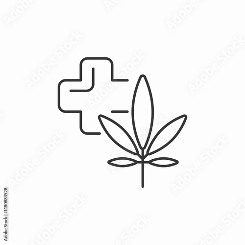 medical cannabis symbol icon sign vector