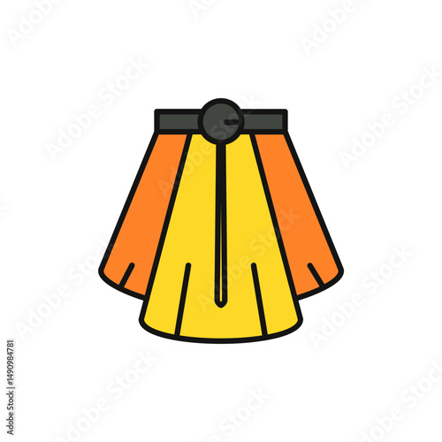 Gradient Skirt Icon, Visual Beauty in Fashion.