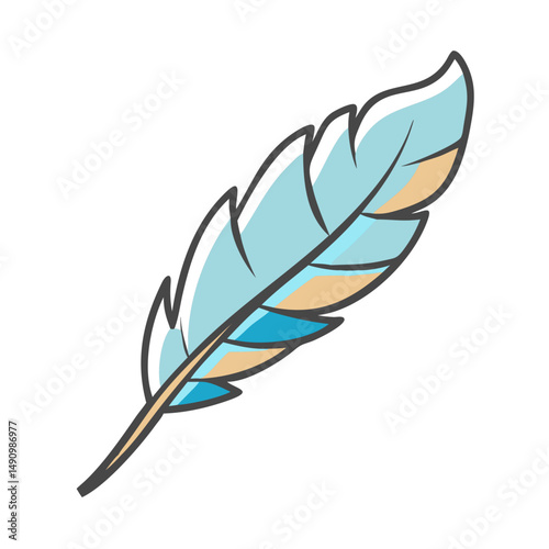 feather icon, feather vector illustration-simple illustration of feather, perfect for feather logos and icons