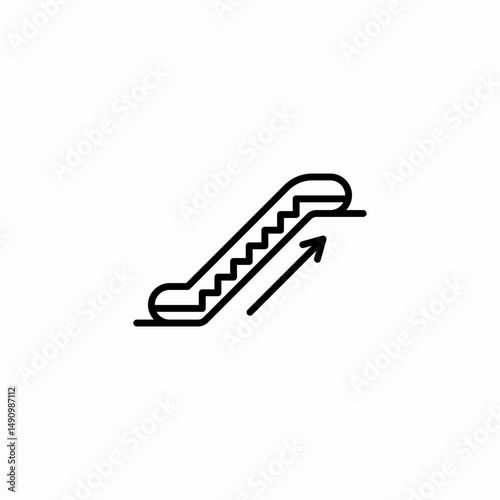 moving stairs icon sign vector
