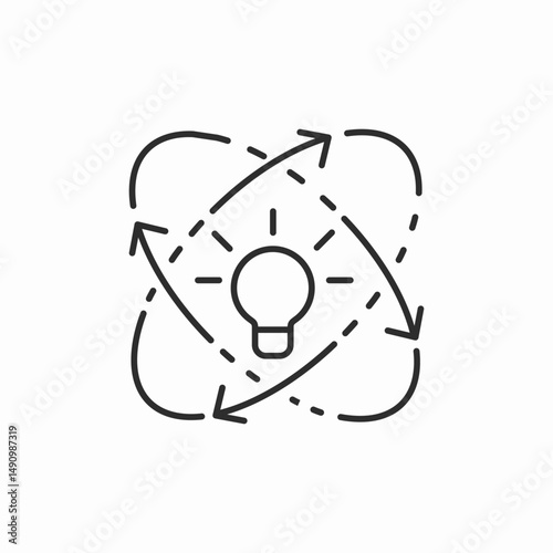 network idea arrows icon sign vector