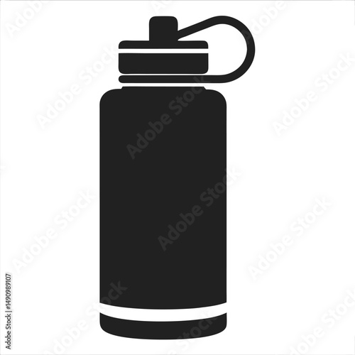 Reusable Metal Water Bottle Vector Design for Eco