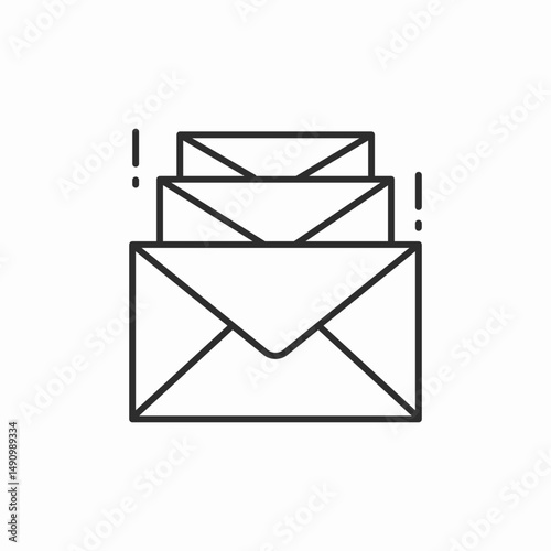 phishing email warning icon sign vector