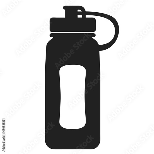 Reusable Metal Water Bottle Vector for Sustainability