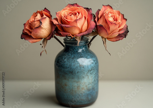 bouquet of roses in a vase