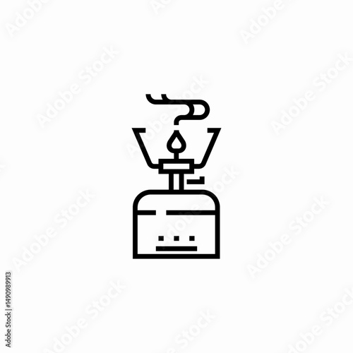 portable stove icon sign vector