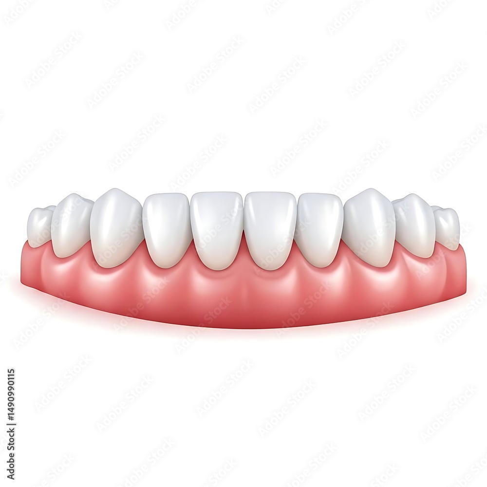 Obraz premium Dental image front view white background