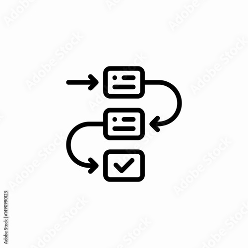 process flow icon sign vector