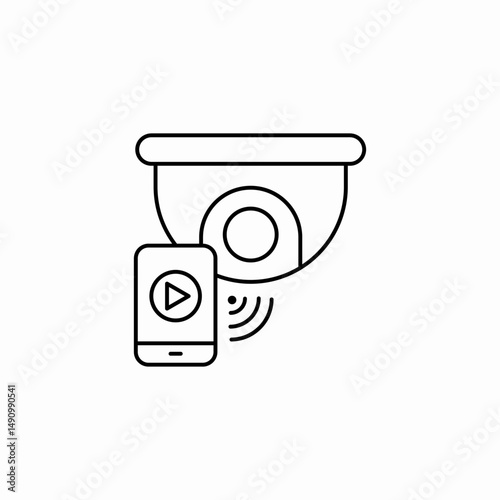 remote viewing icon sign vector