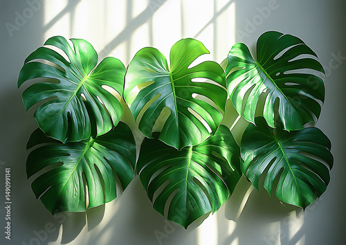 Obraz na płótnie Still life. Monstera leaf. w salonie