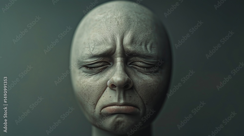 Obraz premium Inner coldness and emotional distance in modern psychological concept
