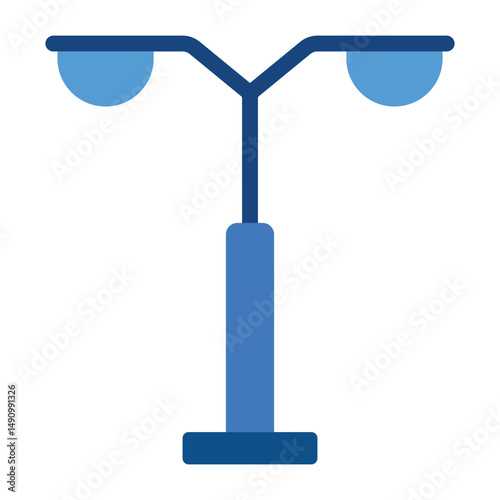 Street light icon isolated on white background. Classic lamp post, old fashioned lighting, retro lantern design. Vector illustration.
