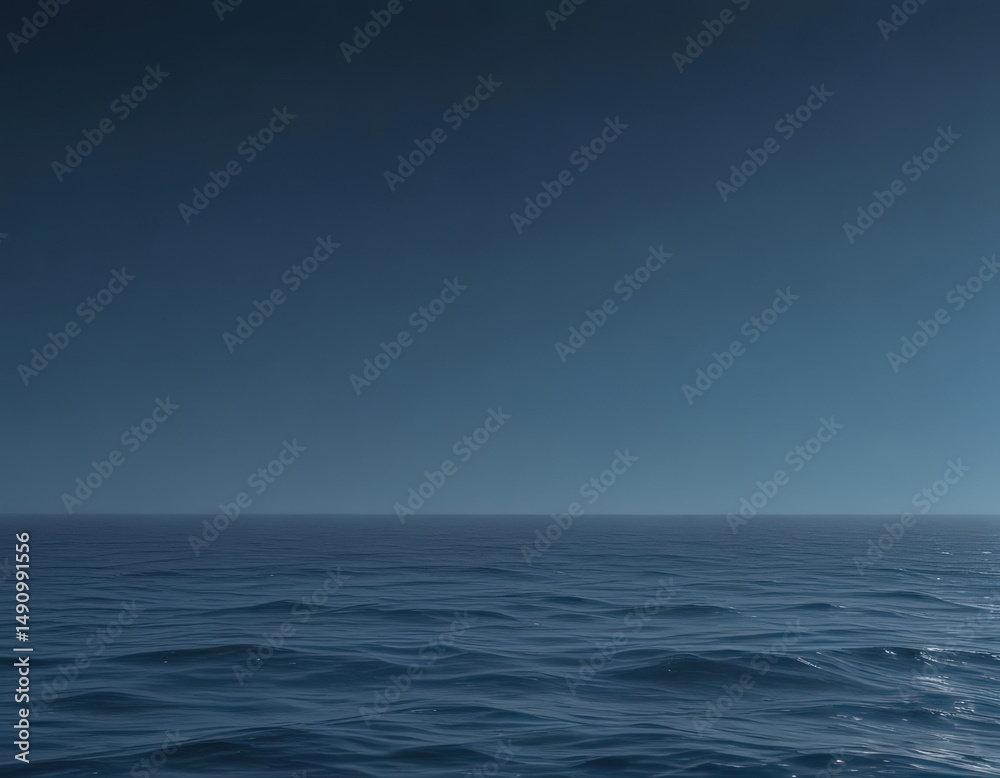 Obraz premium Deep ocean blue gradient, softly shifting shades of blue, image, cool tones, water