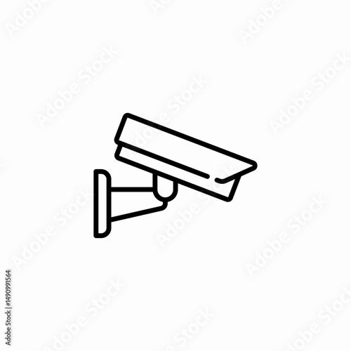 security camera monitoring icon sign vector