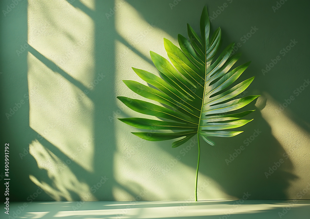 Plant in the window. Still life. Leaf
