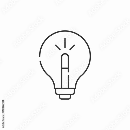simple light bulb idea icon sign vector