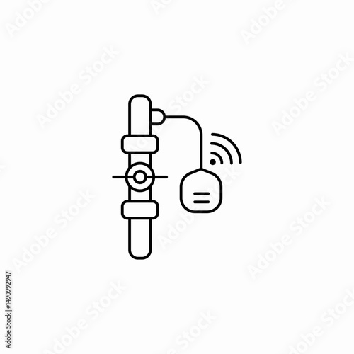 smart thermostat icon sign vector