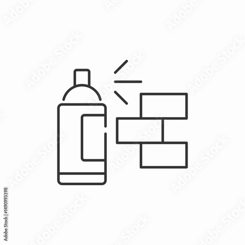 spray paint bricks icon sign vector
