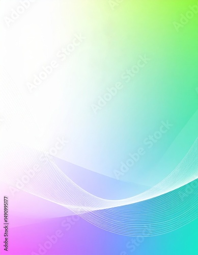 Abstract multicolor 3d gradient background with hi-tech elements and waves