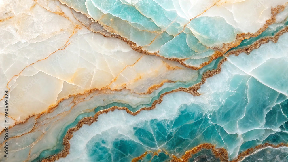 Fototapeta premium Blue grunge texture evokes a vintage sea surface with watercolor ripples