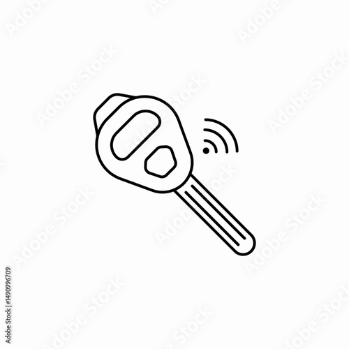 wireless key icon sign vector
