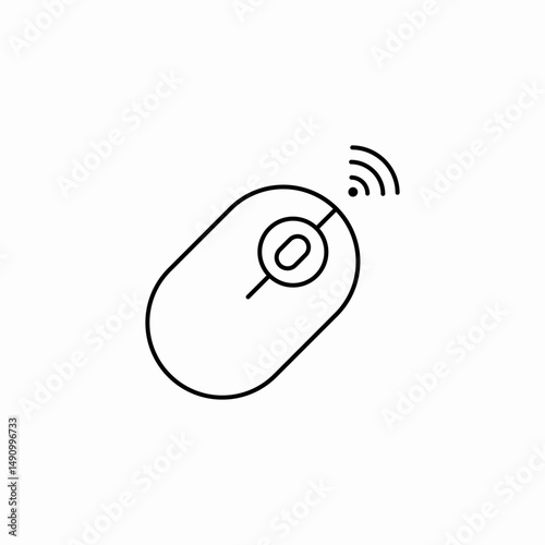 wireless mouse icon sign vector