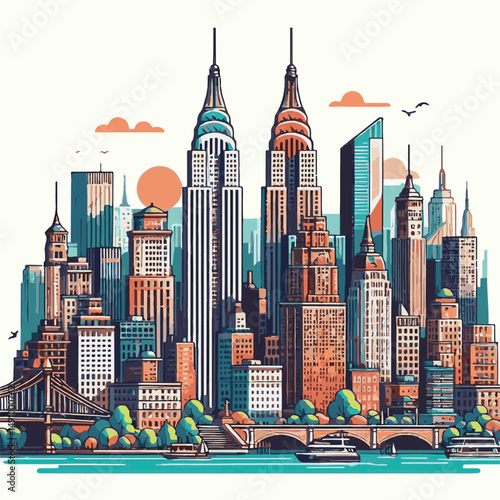 manhattan, city, york, nyc, cityscape, usa, architecture, downtown, building, landmark, new, america, skyline, urban, travel, new york city, tourism, ny, famous, sky, new york, skyscraper, business, v