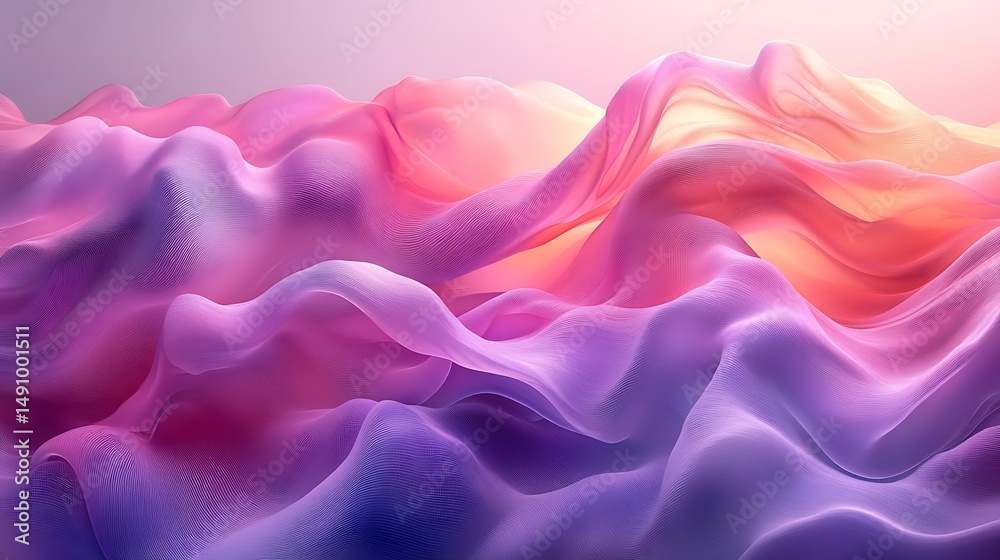 Obraz premium Flowing pastel color liquid patterns high resolution background
