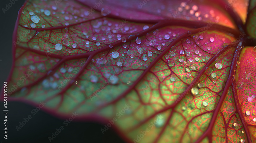 Obraz premium vibrant leaf with visible pores