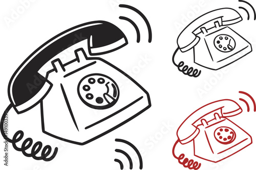 vector retro telephone
