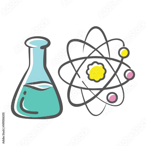 fundamental science icon, fundamental science vector illustration-simple illustration of fundamental science, perfect for fundamental science logos and icons