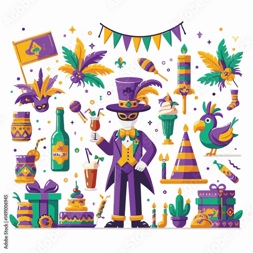carnival, purple, mardi, colorful, festive, holiday, festival, celebration, party, gras, green, background, masquerade, mardi gras, decoration, traditional, parade, yellow, bright, banner, design, fat