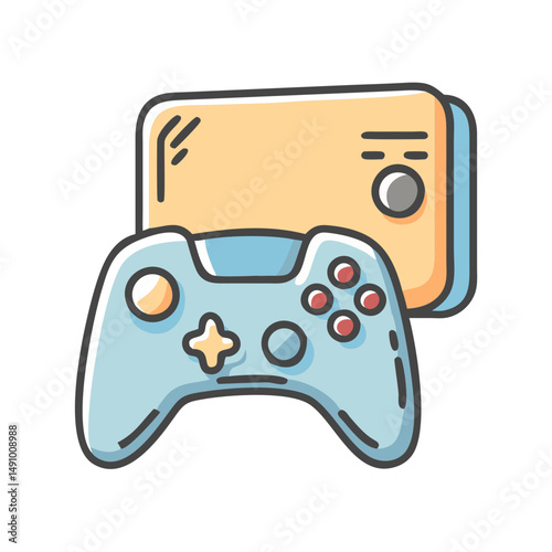 game console icon, game console vector illustration-simple illustration of game console, perfect for game console logos and icons