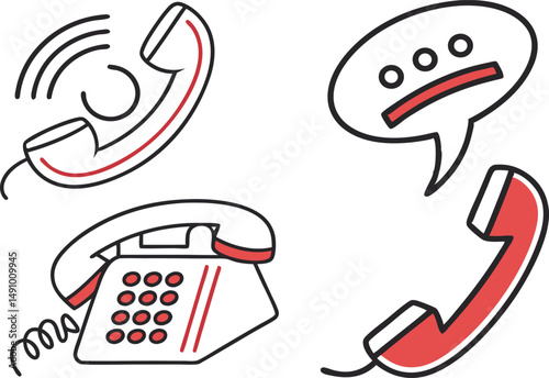 vector illustration of a telephone