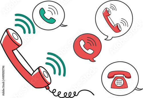 vector illustration of a mobile phone