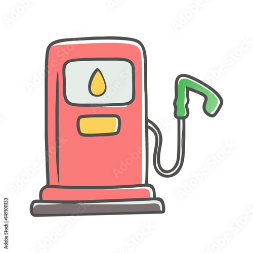 gas pump icon, gas pump vector illustration-simple illustration of gas pump, perfect for gas pump logos and icons