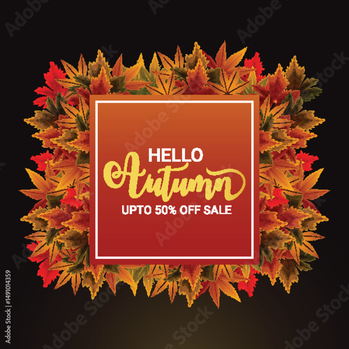 Autumn design concept with creative leaves