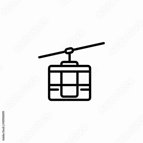 cable car icon sign vector